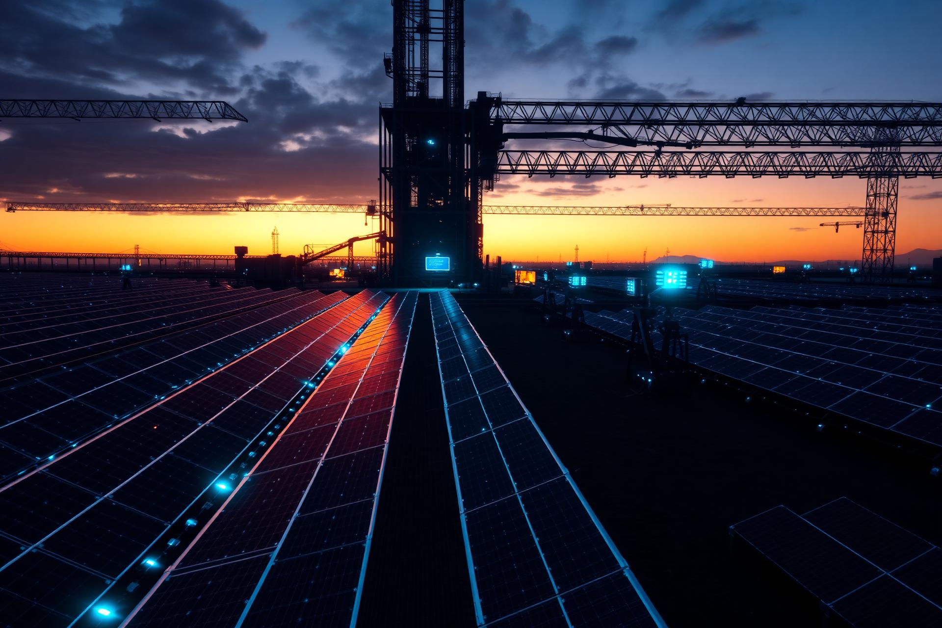Instalación industrial con paneles solares